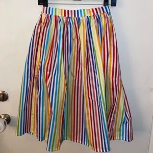 Unique Vintage Rainbow Pinstripe Skirt